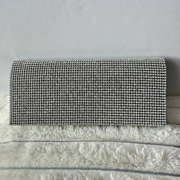 Crystal Rhinestone Evening Bag crossbody Glitter Party Clutch NWOT - Picture 12 of 14